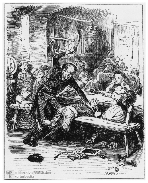 A Teacher Administers a Beating (1842)